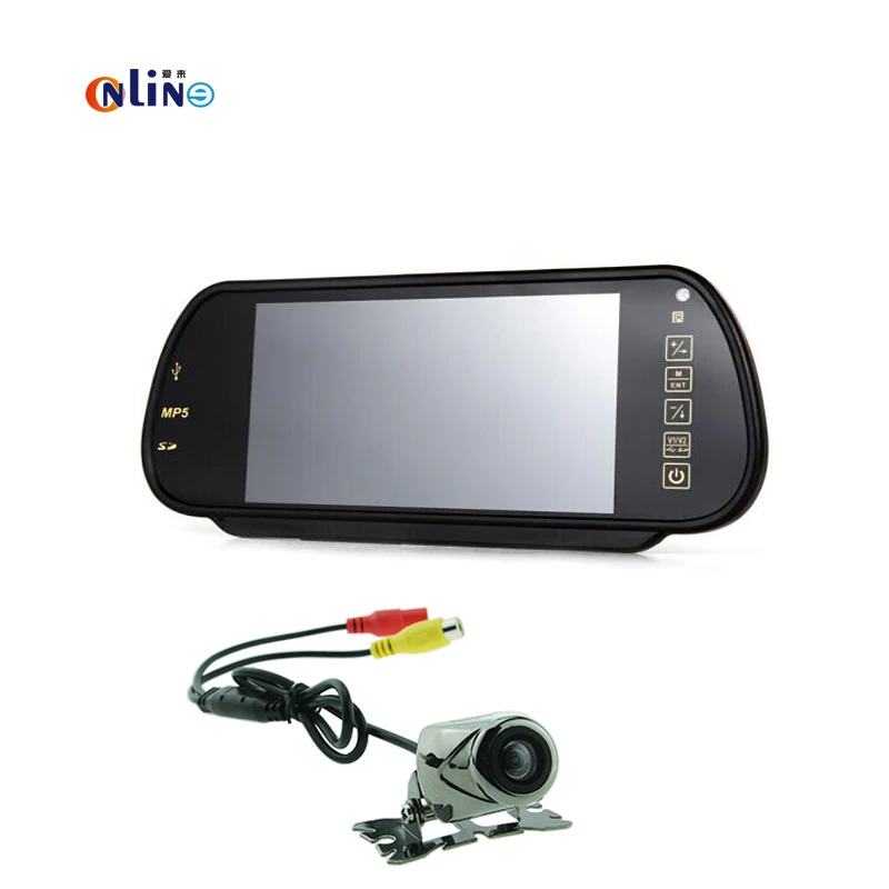 

Auto Parking 7'' Display TFT LCD Car Monitor Mirror Bluetooth MP5 USB SD+ 170 degrees wide angle Rearview camera Back up Cam