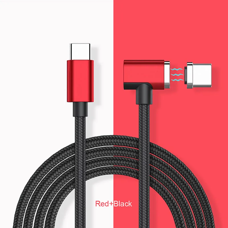 86 W магнитное Тип usb C кабель для Macbook Тип C USB-C локоть кабель для зарядного устройства для samsung S8 S9 PD 3,0 Quick Charge кабель с разъемом usb-c