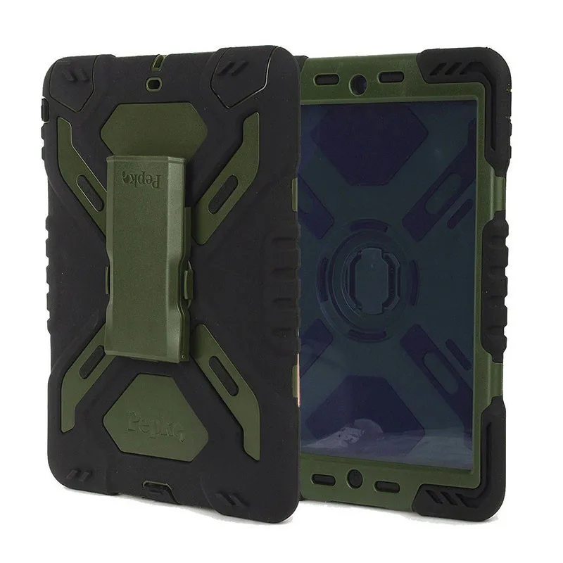 Pepkoo Defender Military Spider Stand водонепроницаемый грязезащитный ударопрочный чехол для iPad Pro 9,7 защитная оболочка из силикона