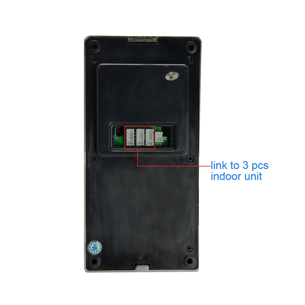 Family use one to three video door phone system 7'' Monitor LCD Panel wire type Water proof function Smart Doorbell intercom