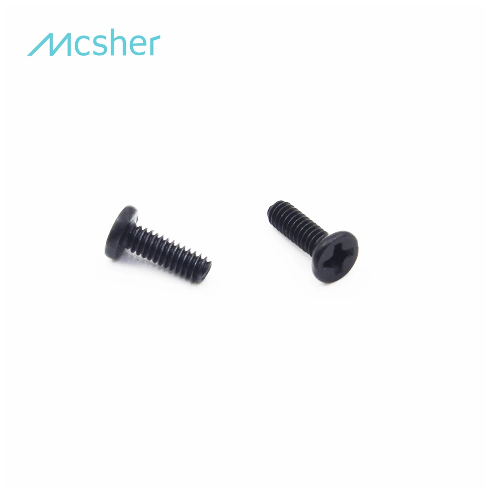 

100pcs M2 x 6mm Laptop Notebook Screw Phillips Flat Wafer Head Black Zinc
