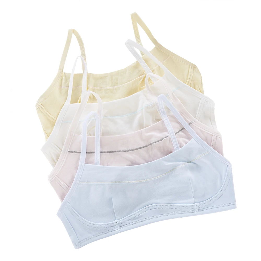 1PC Cotton Baby Girl Solid Color Bra For Kids Girl Underwear For Sport