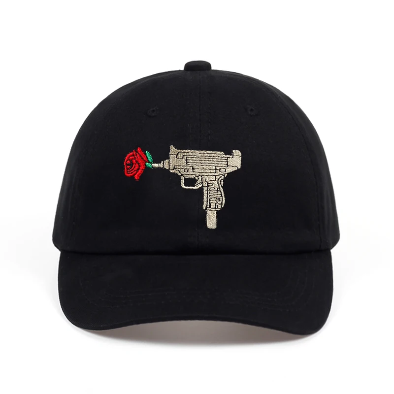 Горячая пистолет УЗИ бейсболка с вышивкой розы Ak47 Snapback US Fashion Casquette Dad Hat хлопок унисекс Bone de marque головные уборы с козырьком