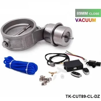 Exhaust Control Valve Set With Vacuum Actuator CUTOUT 89mm Pipe CLOSE STYLE with Wireless Remote Controller TK-CUT89-CL-DZ