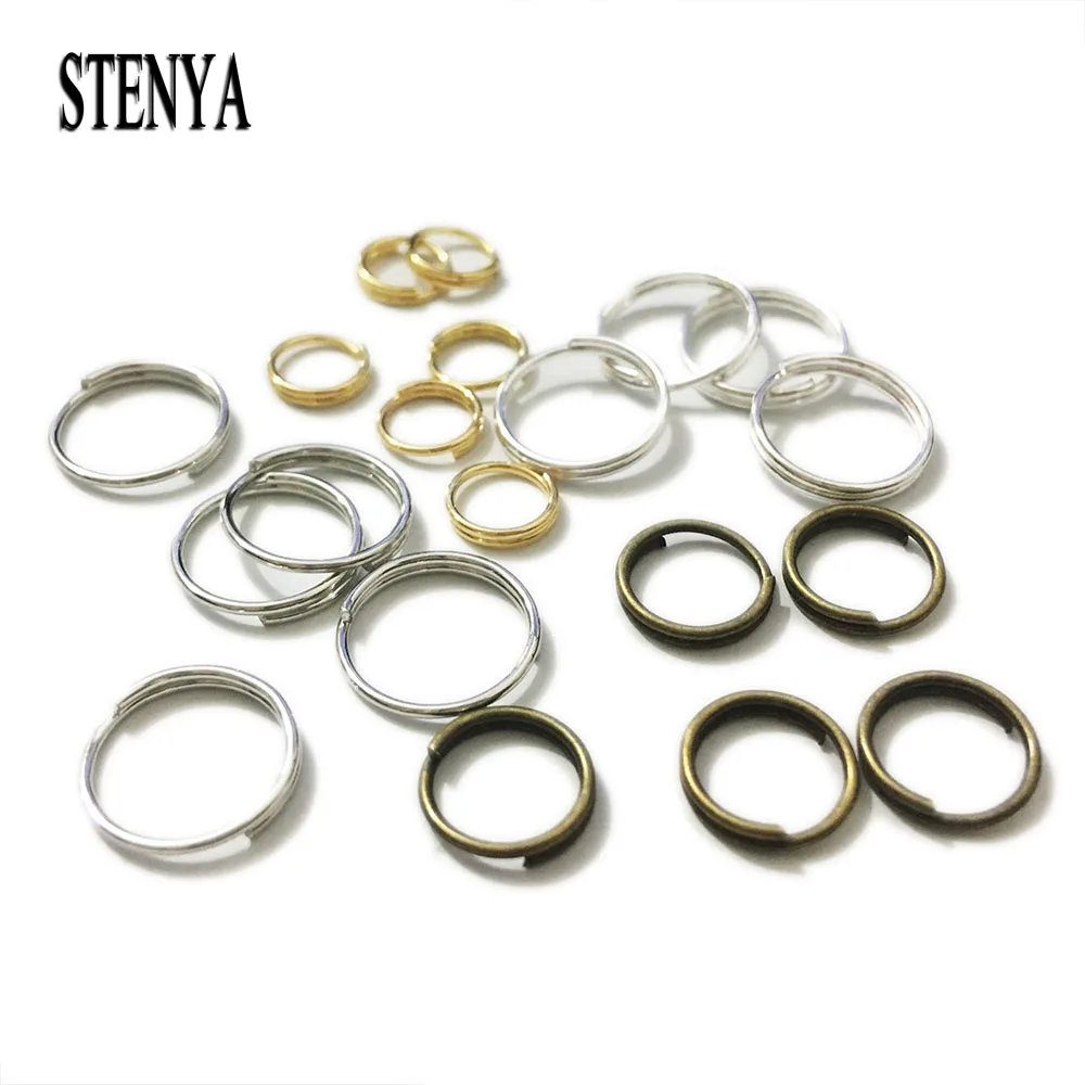 

STENYA Jump Rings Split Ring Double Loops Necklace Tassel Hook Connector Bag Charm Dangle Clasp Decoration Jewelry Finding