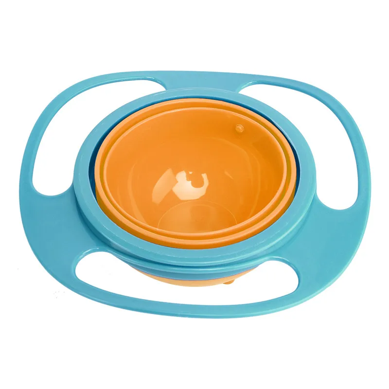 Hot Sale Design Universal Gyro Bowl Dishes Anti Spill Bowl Smooth 360 Degrees Rotation Gyroscopic Bowl For Baby Kids