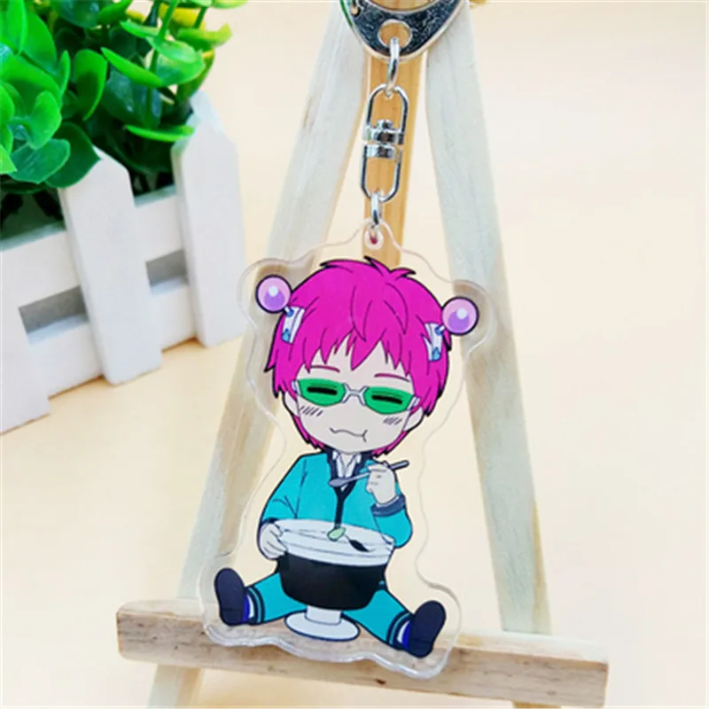 Аниме мультфильм Saiki Kusuo no Nan Saiki Kusuo Kaitou Syun акриловый брелок для ключей подарок Хэллоуин косплей брелок кулон - Цвет: B