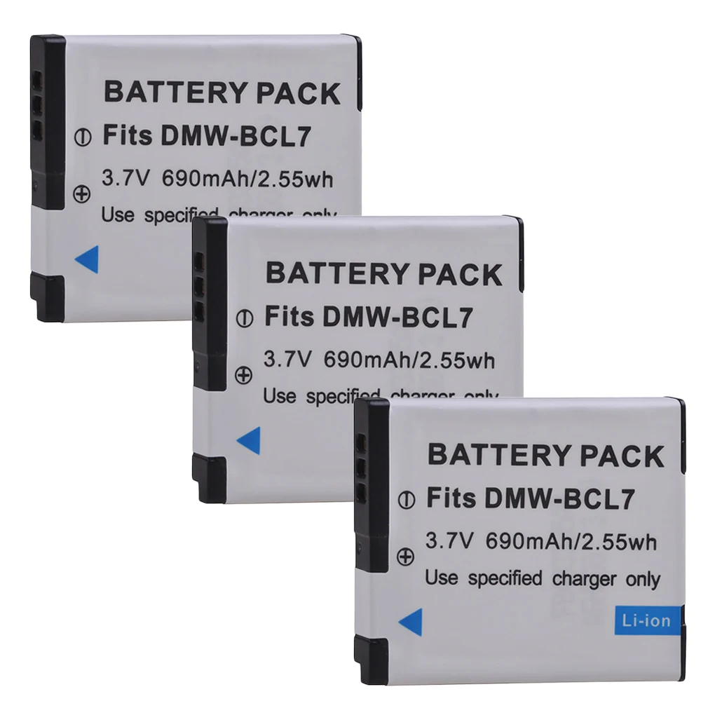 

3PCS 3.7V Durapro DMW-BCL7 DMW-BCL7E DMW BCL7E DMW-BCL7PP Battery DMC-FH10, DMC-FS50, DMC-SZ10, DMC-SZ9, DMC-SZ8, DMC-SZ3 camera