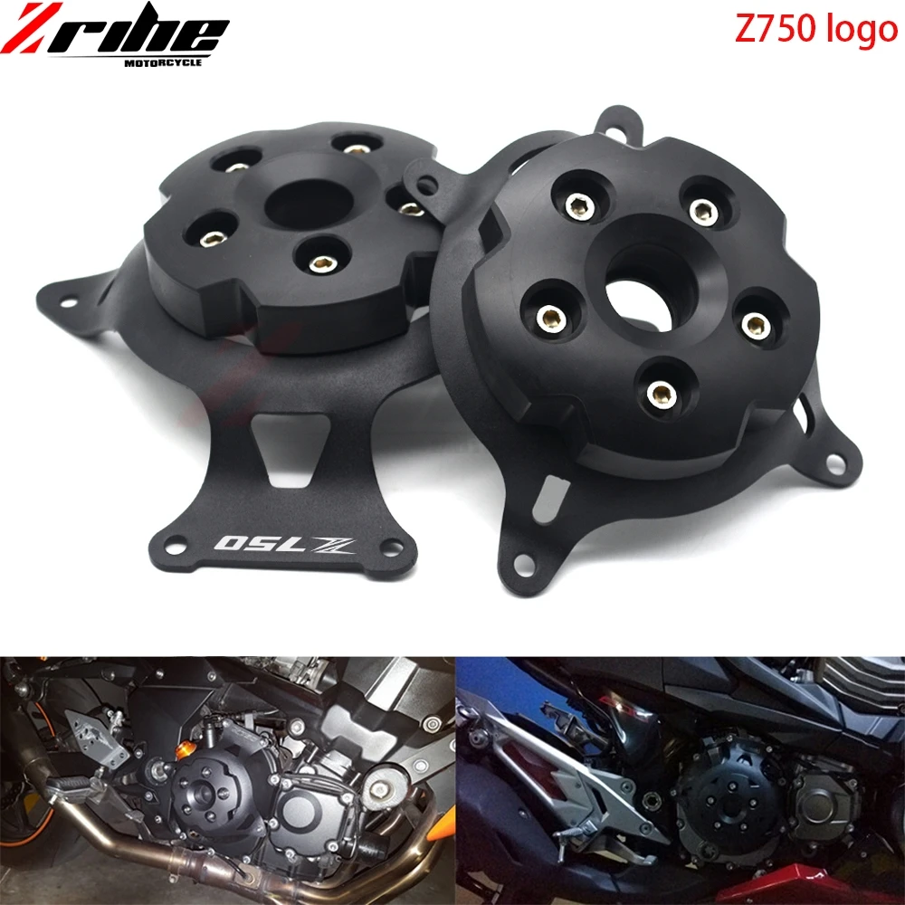 Motorcycle Engine Stator Cover CNC Engine Protective Cover Left & Right Side Protector For KAWASAKI Z800 13-16 z750 logo 13-16