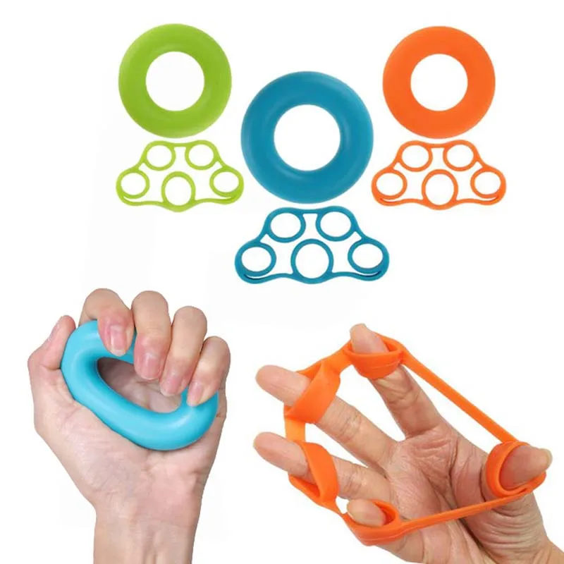 

6pcs Finger resistance bands Hand Gripper Forearm Wrist Training Stretcher Exercise Pull Ring Grips Expander Fitness Equipment