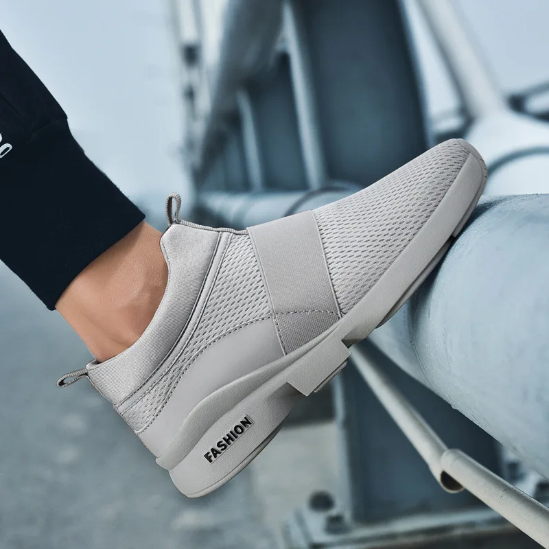 

Summer Solid Color Flying Mesh Sports Shoes Men's Comfortable Breathable Mesh Casual Tide Shoes Running Fitness Men's Shoes