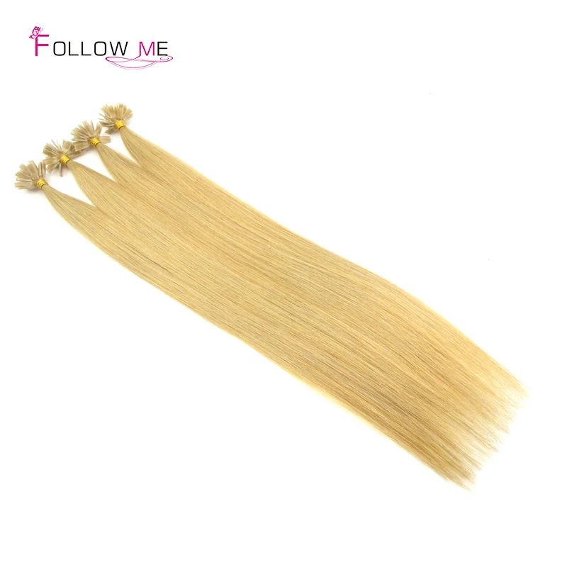 

100% Remy Human Hair Extension Keratine Pre-bonded Dark Brown 18" 20" 22" 0.5g/Strand 100g/pack Flat Tip Hair