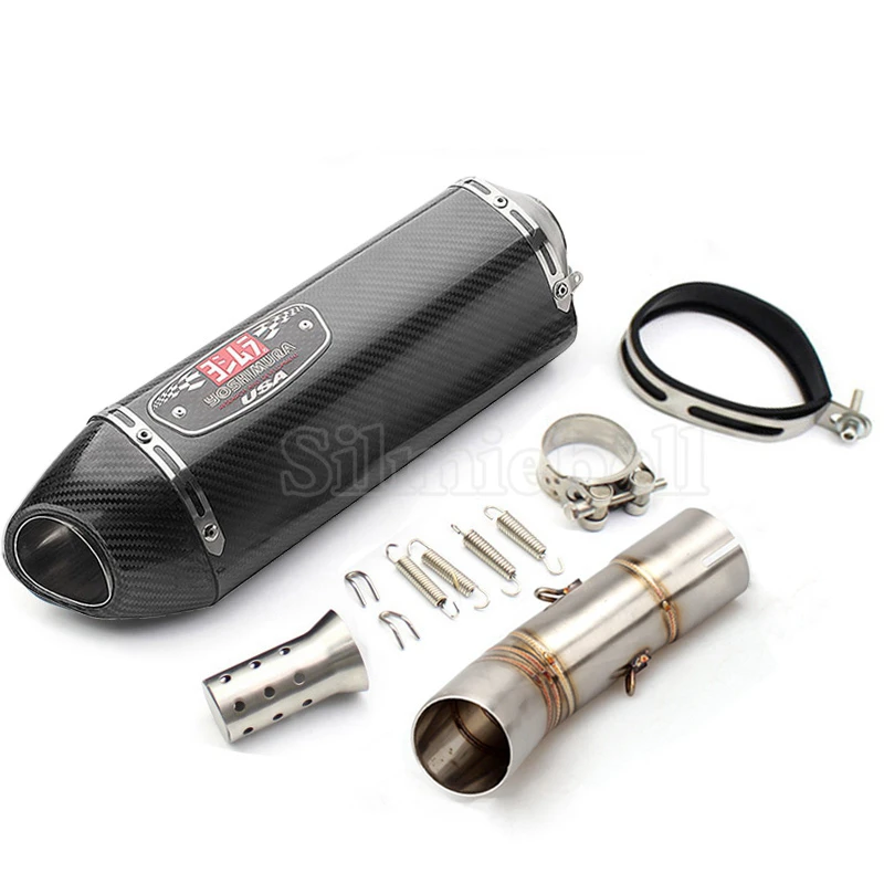 FZ 8N Motorcycle Yoshimura Exhaust pipe Carbon fiber Muffler Middle