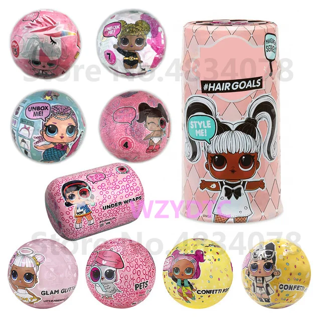 

surprise!Best Quality lol Dolls Color Change Confetti pop sister Dress unpacking Doll Ball Kids Toys Christmas gifts