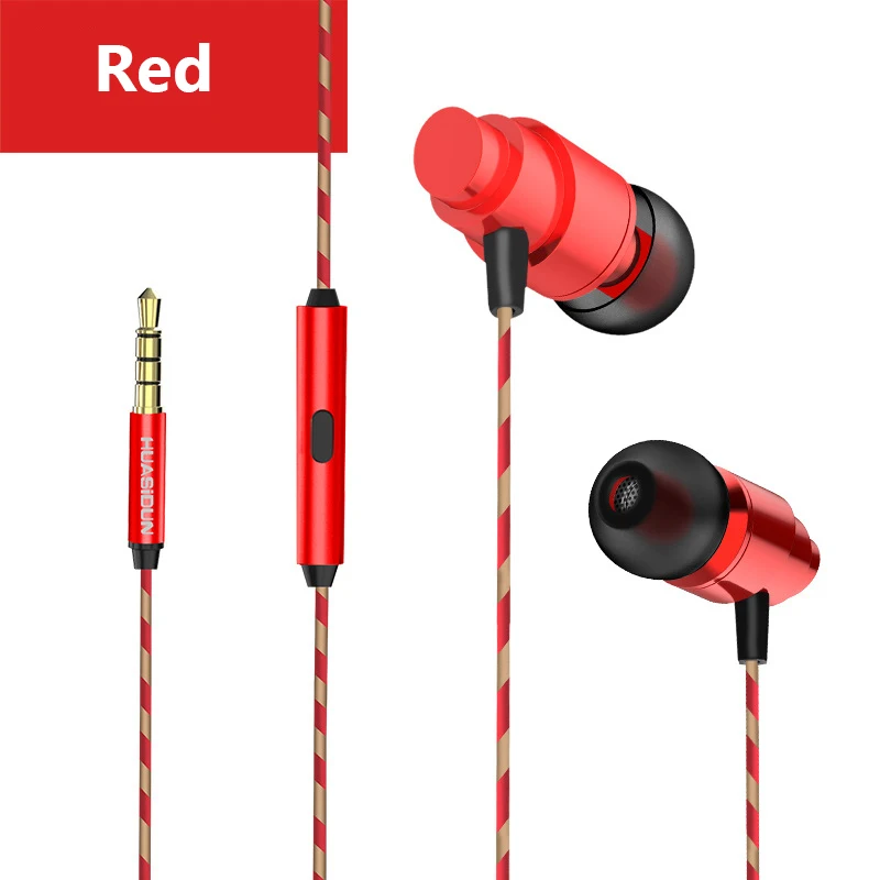 HiFi бас наушники стерео С микрофоном Спорт бег для iPhone Xiaomi huawei 3 5 мм разъем
