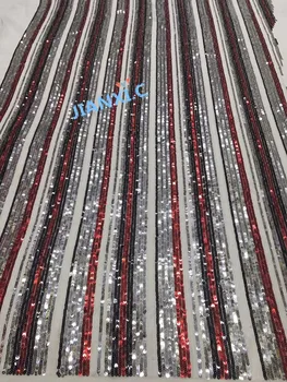 

New desgin african Lace Fabric CiCi-110130 Tulle Lace Fabric with sequins