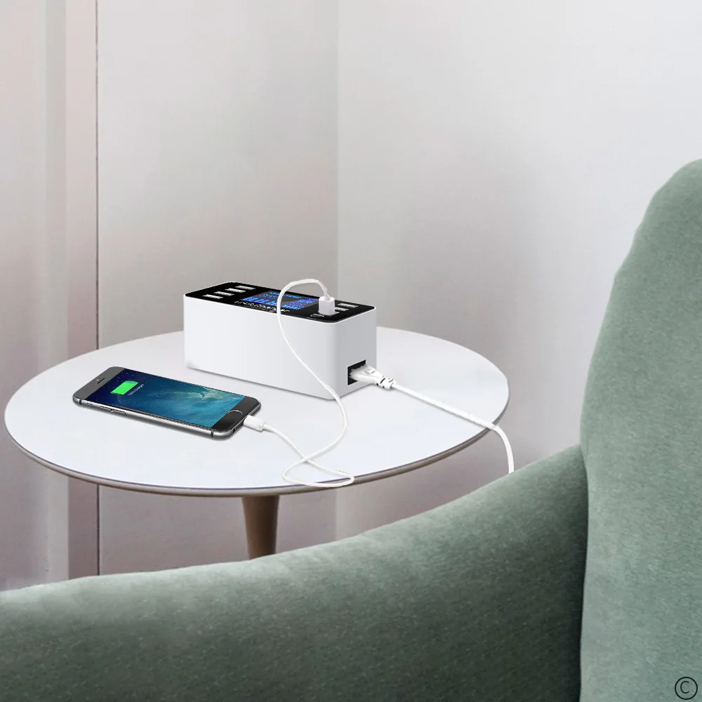 SCOMAS Quick Charge 3,0 usb type C зарядное устройство со светодиодным дисплеем Быстрая зарядная станция для телефона планшета USB зарядное устройство адаптер для iPhone samsung