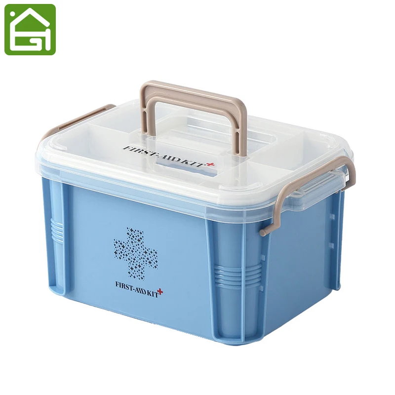 Small Plastic Medicine Box First Aid Kit Storage Container Emergency