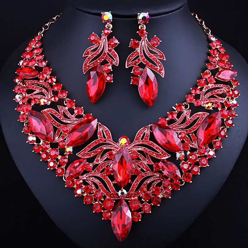 

Addy store afro Jewelry Set Necklace Earrings Two Sets of 6 color available African Bride Wedding Jewelry Set