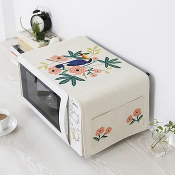 

Quality Cotton And Linen Fabric Microwave Oven Dust Cover High - Grade European Style Anti - oil Microwave Oven Protective Cover