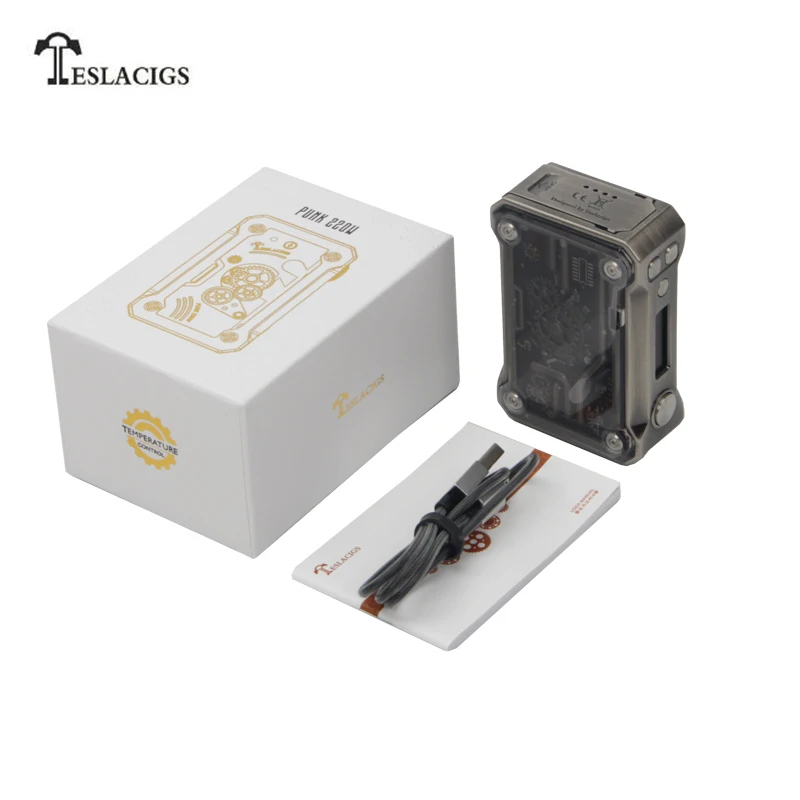 Original Teslacigs Punk 220W MOD TC TCR VW VV Box MOD Punk 220 Vape Teslacigs Ecigarette Vaporizer