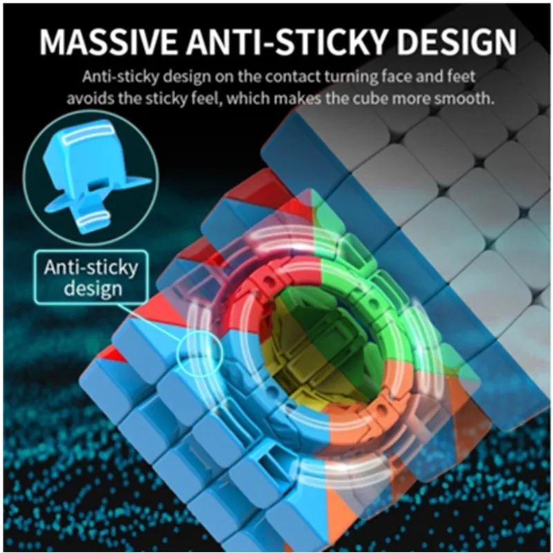MoYu MeiLong 5x5 магический куб без наклеек 5x5x5 головоломка скорость 62 мм WCA соревнование Профессиональный Cubo Magico