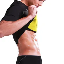 Мужская мода для похудения и занятия спортом формирователь Неопрен пот корсаж с эффектом сауны спортзалы фитнесс корсет спортивные футболки