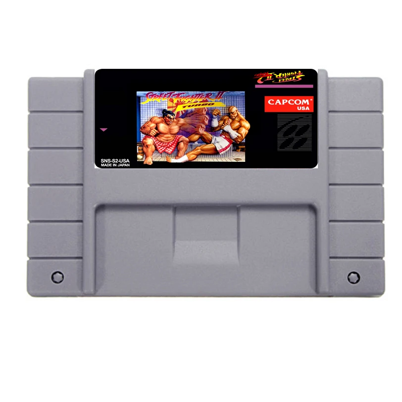 Лидер продаж Street Fighter II Turbo карточная игра для 46 Булавки 16 бит NTSC игры