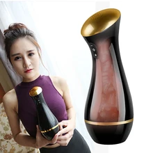 Sweet interaction Male Masturbator Artificial Vagina Real Pussy Silicone, Erotic Sucking Vibrator Sex Toys for Men Pocket Pussy