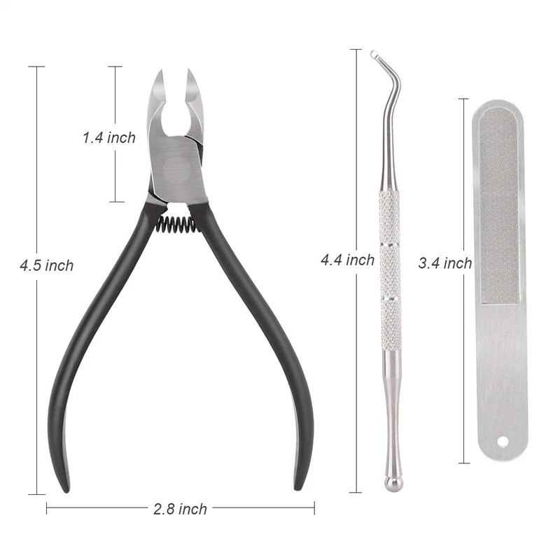Cortador de Tosquiadeira de Unhas Clippers de Unhas Cortadores de Unhas Aparador para Unhas Podologia Conjunto Profissional Ferramentas Pedicure Grossas Toe 2 Cortadores e aparadores