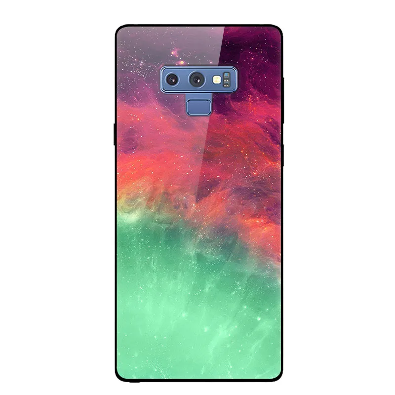 Чехол из закаленного стекла для samsung Note 9, чехол 6,", Мягкий бампер с 3D принтом кота, чехол для телефона samsung Galaxy Note 9 Note9