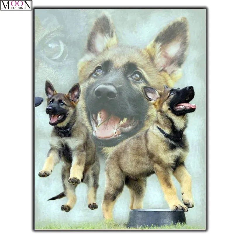 

5D DIY Diamond Embroidery Three Wolves Howling 3D Diamond Painting Cross Stitch Full Square Diamond Mosaic Decoration Needlework