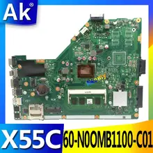 AK X55C 4 Гб Оперативная память памяти Материнская плата Asus X55C X55CR X55V X55VD Материнская плата ноутбука DDR3 60-N0OMB1100-C01 100% Тесты