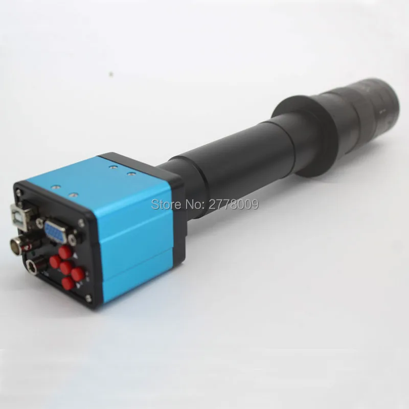 

Free Shipping HD 1080P 2.0MP Industrial Microscope Camera VGA USB AV Three Output Interface+10X-300X C-mount Lens