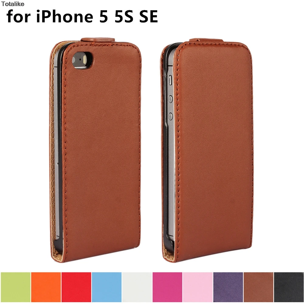 

Clamshell phone case for iPhone SE leather case ultra thin Magnetic adsorption flip coevr case for Apple iPhone 5S SE 5