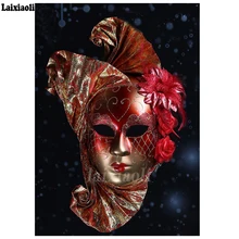 Полная, алмазная живопись, женская маска, пейзаж, Алмазная мозаика, картина, алмазная вышивка на заказ, стразы, Декор, Новинка