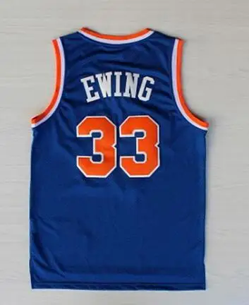 Retro Patrick Ewing #33 New York Knicks Basketball Jersey Stitched White A 