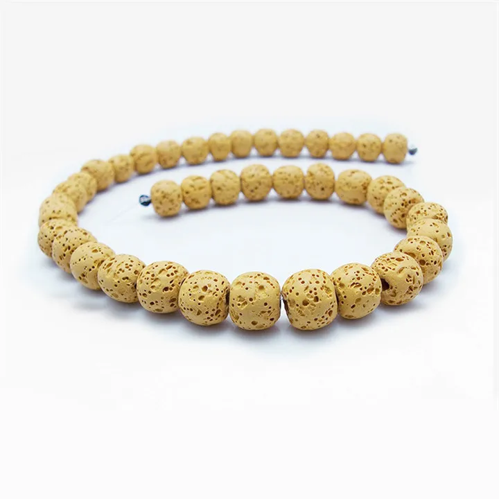 6  6-16mm Volcanic Stone Beads Aromatherapy Colored Glossy Scrub Diy Handmade Loose Beads For Necklace Bracelet Diy Jewelry Making
