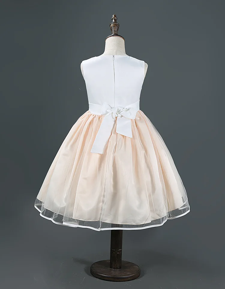 

High quality Wholesale flower chiffon dress kids princess wedding dresses new design girls party dresses frock design for girls