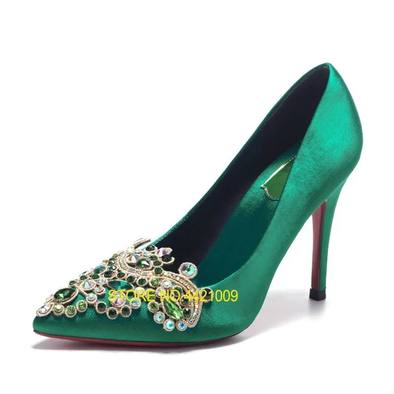 turquoise green heels