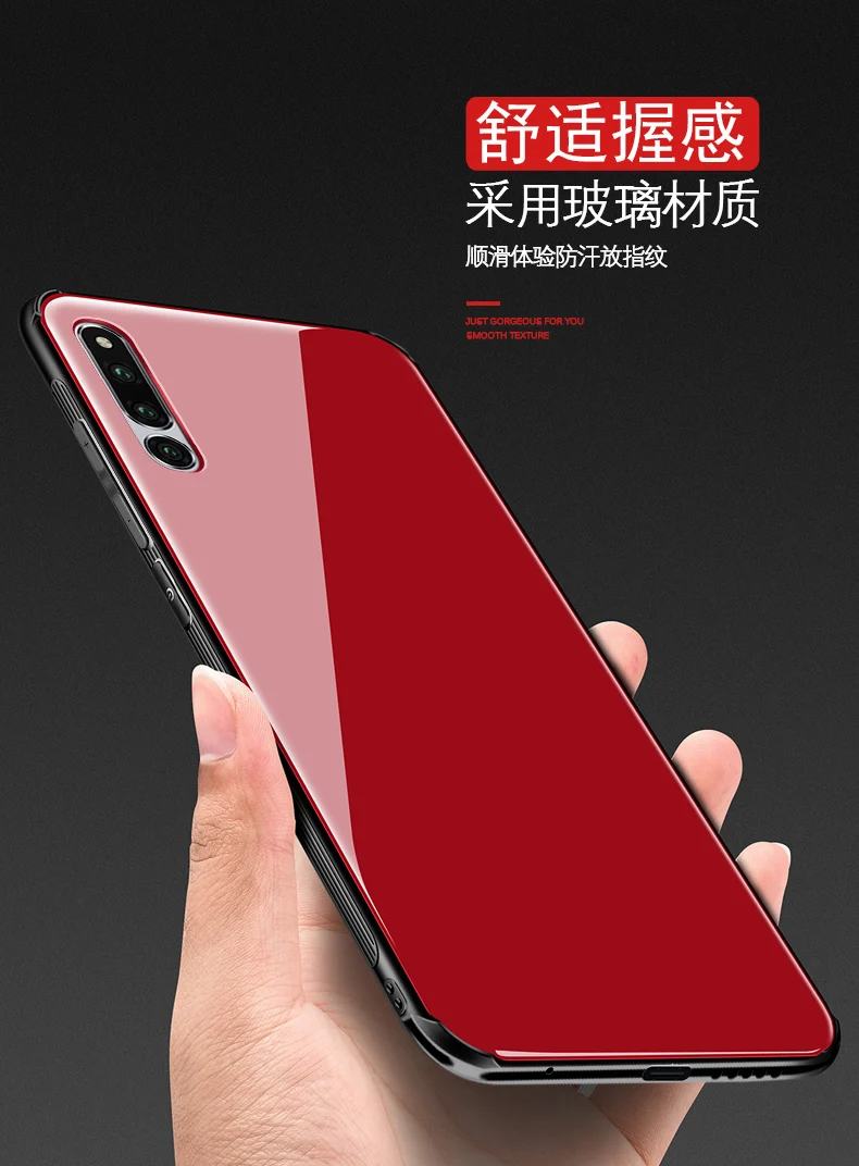 Tempered Glass Case for Huawei Honor Magic 2 Hard Back Cover Magic2 Soft TPU Silicone Bumper On For Huawei Honor Magic 2 Case 