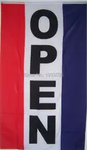 VERTICAL OPEN BUSINESS SIGN BANNER FLAG NBA 3′ x 5′ Fan Flag 150X90CM Banner brass metal holes Flag