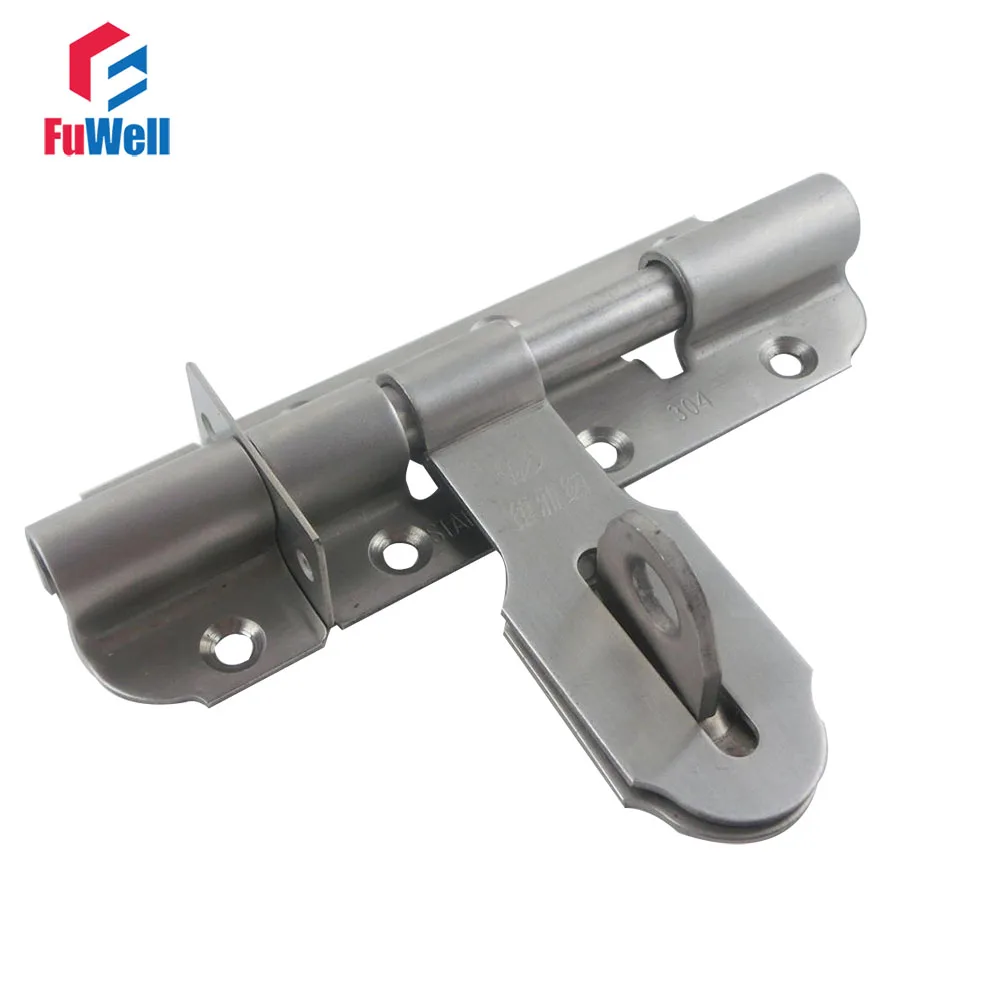 Stainless Steel 4" Door Bolt 106mm Home Gate Safety Hardware Barrel