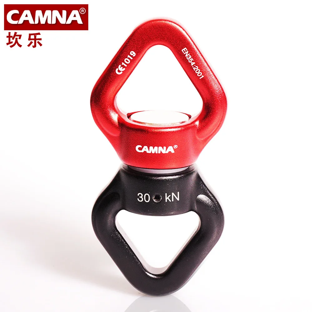 CAMNA 30KN Safety Rappel Device Rotator Rope Swivel Connector Outdoor Rock Climbing Carabiner Abseiling Downhill Climb Equipment