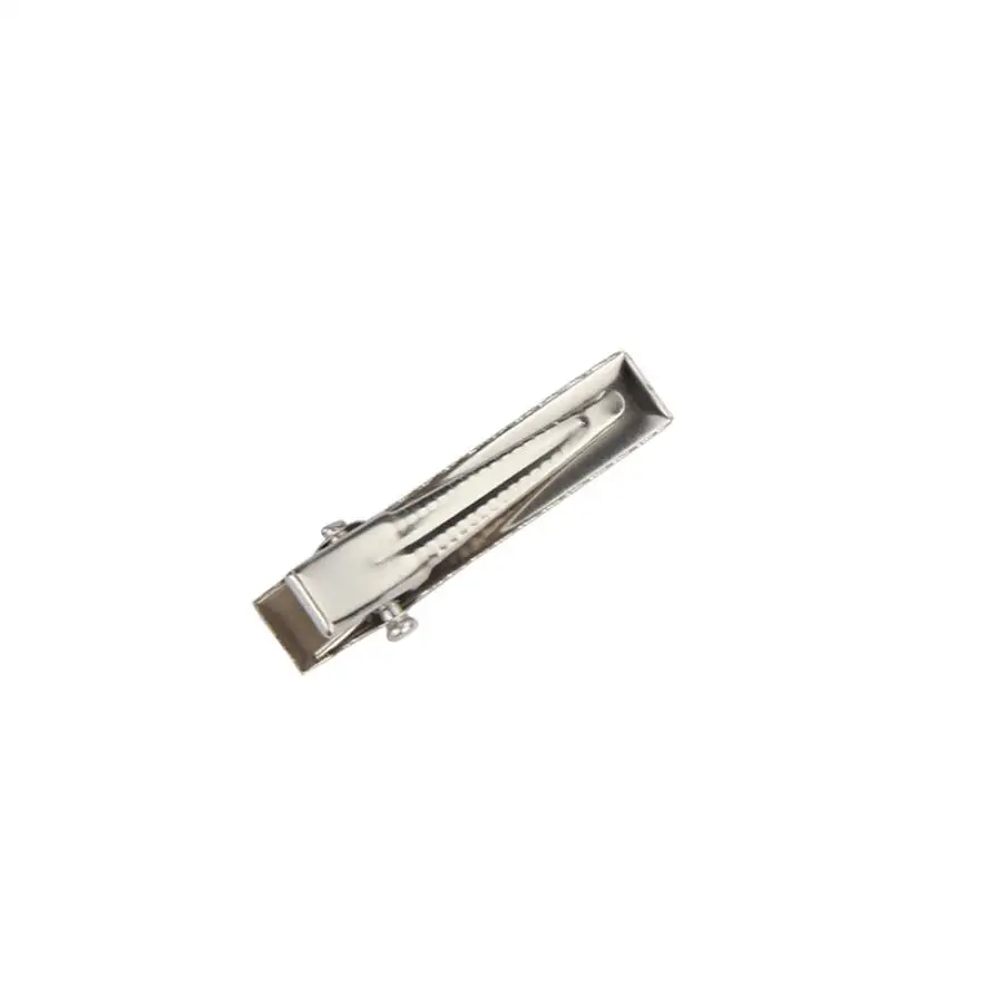 20pcs New Silver Metal Single Prong Alligator Hair Clips Barrette DIY Hairpin HU