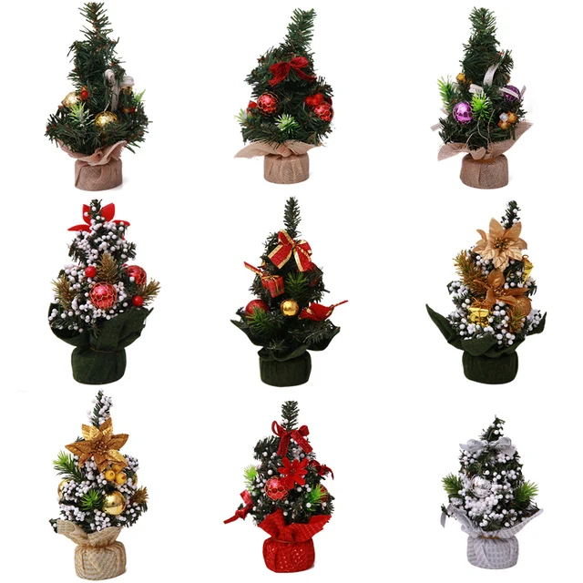 10pcs Lot Xmas Mini Tabletop Small Christmas Tree Crafts Decorations 10pcs Lot Xmas Mini Tabletop Small Christmas Tree Crafts Decorations For Festival Holiday Table