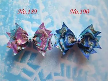 

36pcs Free Shipping Grosgrain Ribbon 3.5" Snowflake With Clip Hair Accessories Retail Wholesale Fashion Boutique Hair