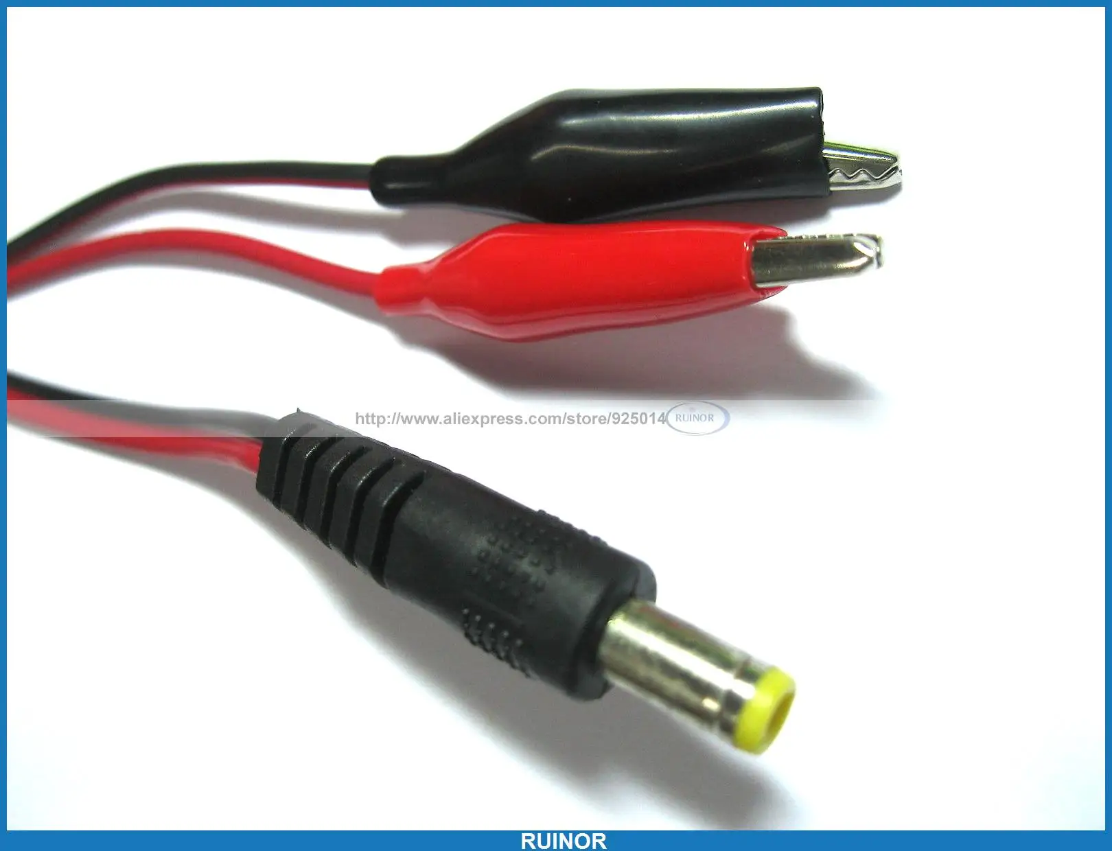 

20 Pcs DC Power 5.5 x 2.1mm Male Plug Connector to Dual Alligator Clip Cable