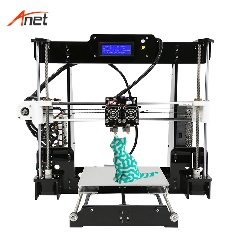 

Dual Extruder Prusa i3 3D Printer Kit Printing Size 220*220*240mm Acrylic Frame Desktop kit prusa i3 imprimante 3d with PLA