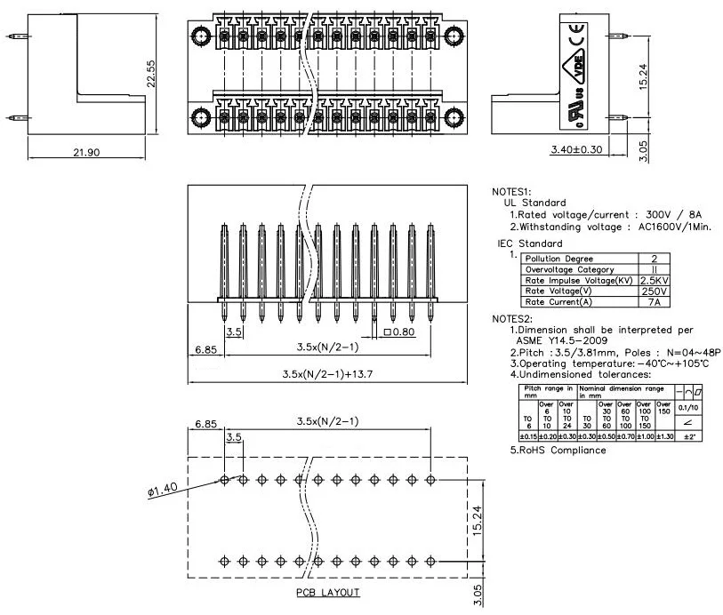 KF2EDGVTM 3,5 2P~ 12P PCB вставные TEMINAL блоки 15EDGVTM 3,5 мм 4PIN~ 24PIN MCDV 1,5/2-GF-3, 5 PHOENIX контакт DEGSON KEFA